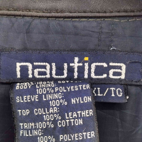 ノーティカ NAUTICA 90S 襟レザー ハンティングジャケット メンズ  XL